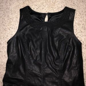 Free People black leather dress